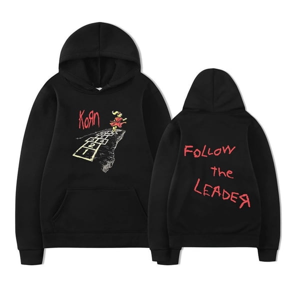 Korn Merch Hoodies for Women Men Follow The Leader Hoodie Unisex Graphic Printed Pullover Hooded Fashion Long Sleeve Sweatshirt Streetwear