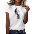 thumbnail image 1 of Plebaso T-Shirt Imprimé pour Femme Décontracté à Manches Courtes, T-Shirt Graphique à Col Rond, T-Shirts Amples d'Été 2025, 1 of 4
