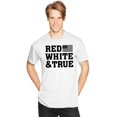 thumbnail image 1 of Hanes Mens Graphic Tee, XL, Red White  True, 1 of 2