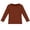 Brick Red, variant on Fgnfyis Girls Long Sleeve Shirts Ribbed Stretch Tee Slim Fit Basic Top Comfortable Kids Shirt Girls Summer Tops Hot Pink 7-8 Years