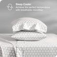 thumbnail image 4 of Bare Home Ultra-Soft Sheet Set - Premium 1800 Collection - Deep Pockets - 4-Pieces - Full, Pennytile - Stone/White, 4 of 7