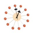 thumbnail image 1 of Elodie Round Ball Wall Clock Quiet Mid Century for Living Room Kitchen Decor Clocks Orange Ball, 1 of 8