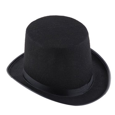 Black Unisex Fedoras Wide Mad Hats Top Hatter Festival Cap Jazz Magic Propsliu U3Q8