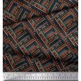 thumbnail image 2 of Soimoi Black Rayon Fabric Arrow & Triangle Geometric Print Fabric by the Yard 42 Inch Wide, 2 of 3