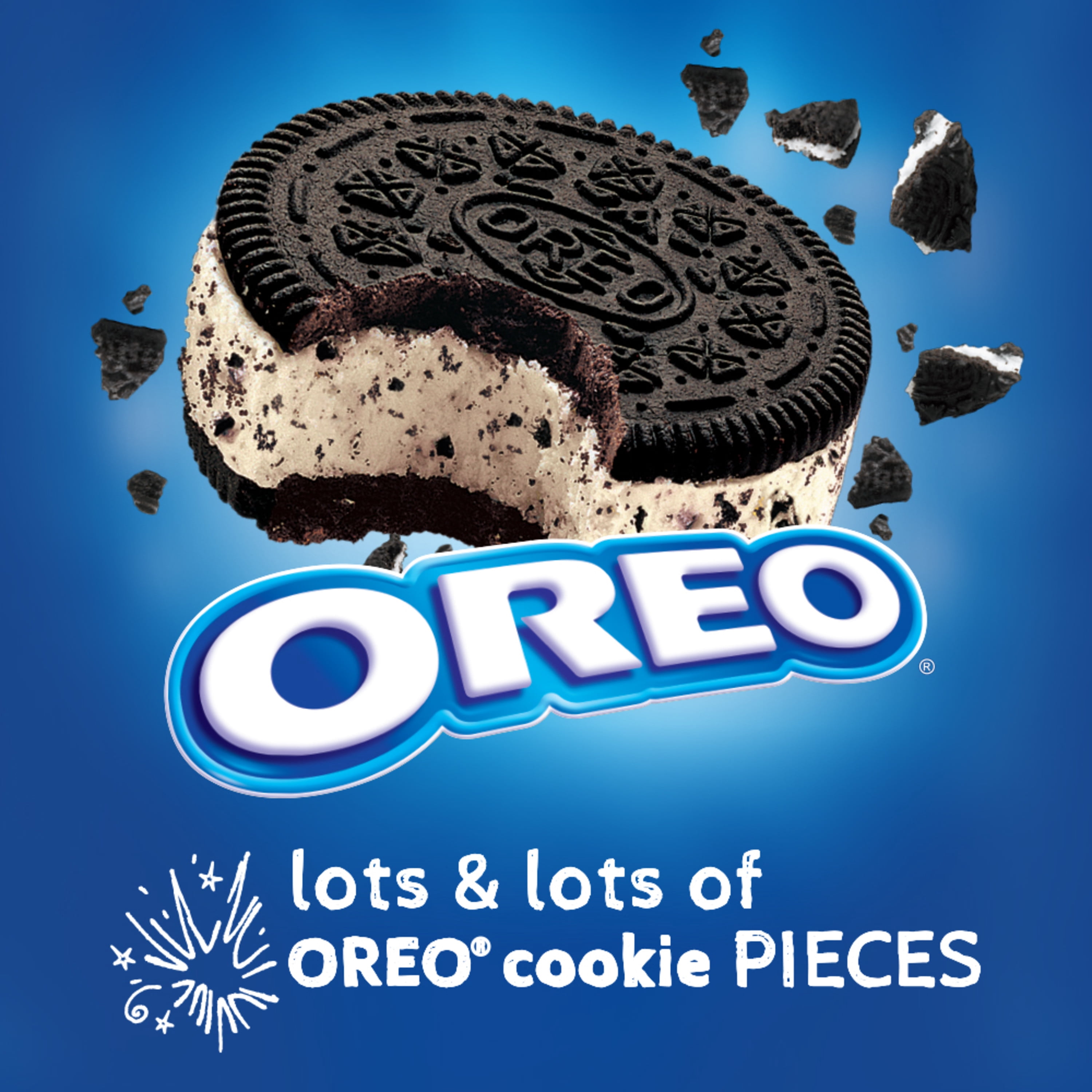 CHRISTIE OREO Sandwichs au dessert glacé, dessert glacé à saveur de crème avec morceaux d’OREO 4 x 125 ml