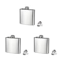 thumbnail image 2 of QualitChoice 4 5 6 7 8 10 18oz Stainless Steel Hip Alcohol Flask Cap + Funnel 6 oz 3Set, 2 of 6