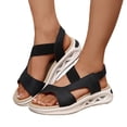 thumbnail image 1 of Platform Walking Sandals for Women 2025 Comfortable Air Cushion Open Toe Footbed Work Summer Shoes, 1 of 6