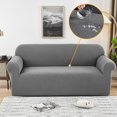 thumbnail image 1 of Stretch Sofa Slipcover Sofa Cover Furniture Protector Couch Soft with Elastic Bottom With Jacquard Fabric Small Checks Couch Covers, 1 of 7