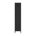 thumbnail image 1 of Pemberly Row 15 Single Locker Storage Cabinet with 5 Adjustable Shelves in Black, 1 of 12