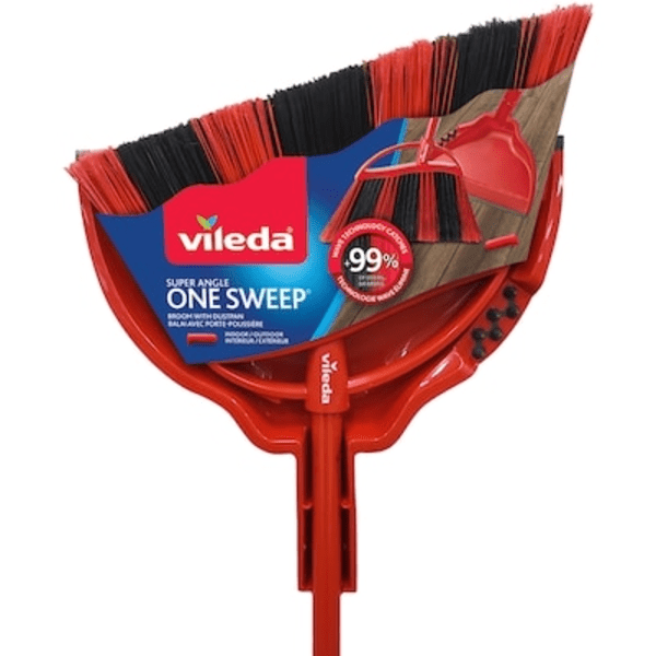 Vileda Super Angle Pro Broom With Dustpan