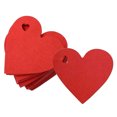 thumbnail image 1 of 1 Ensemble 100 Pcs Étiquettes Suspendues en Forme de Cœur pour la Saint-Valentin (Rouge), 1 of 7