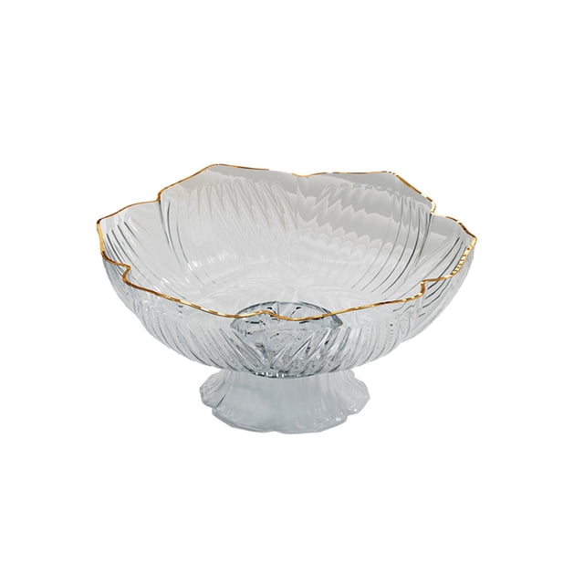 Dvruxg Multipurpose Kitchen Fruit Bowl with Drainage, Stylish PVC Vegetable Strainer Bowl for Buffets, Round Centerpiece Serving Tray for Parties and Gatherings