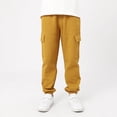 thumbnail image 2 of MIASHUI Girls Sweatpants Unisex Children Cargo Pants Kids Solid Color Trousers,Brown,13-14 Years, 2 of 4