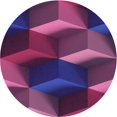 thumbnail image 1 of Ahgly Company Tapis Rond Lavable en Machine Intérieur Transitionnel Orchidée Foncée Violet, 3 Pieds Rond, 1 of 7