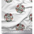 thumbnail image 1 of Soimoi Silk Fabric Leaves & Floral Block Decor Fabric Printed Yard 42 Inch Wide, 1 of 3