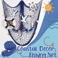 thumbnail image 1 of MesaSe Nautical Fishing Net Shell Coastal Design Seaside Wall Hanging Home Party Decoration Cotton Thread, 1 of 6