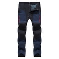 thumbnail image 1 of fartey Men's Snow Ski Outdoor Waterproof Windproof Fleece Lined Cargo Hiking Pants Work Straight Leg Patchwork Trouser with Zipper Pockets, 1 of 9