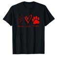 thumbnail image 1 of AALJY Peace Love Dogs Paws T-Shirt, 1 of 5