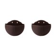 thumbnail image 2 of Youkk Easy To Install Double-layer Plastic Flowerpot For Walls Drainage Flower Pot Coffee 2Set, 2 of 6