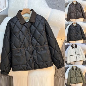 UPPADA Vestes d'hiver matelassées pour femmes Manteaux de protection légère Manteau de protection matelassé à pointes pleines de vêtements d'extérieur imperméable Mantelle d'hiver avec poches, Veste de protection pour femmes imperméable à la chaleur,L