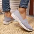 thumbnail image 4 of Mepaouo Chaussures Mocassins de Marche pour Femmes à Enfiler Légères à Bout Rond en Tricot Plates Espadrilles de Course Tennis, 4 of 9