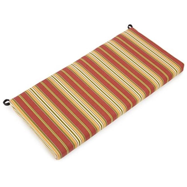 Coussin de Causeuse d'Extérieur en Polyester Filé de 45 Po sur 19 Po - Kingsley Stripe Ruby