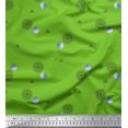 thumbnail image 1 of Soimoi Green Silk Fabric Scared Geometric Galaxy Print Fabric by Yard 42 Inch Wide, 1 of 1