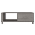 thumbnail image 3 of vidaXL Coffee Table HAMAR Light Grey 100x55x35 cm Solid Wood Pine, 3 of 5
