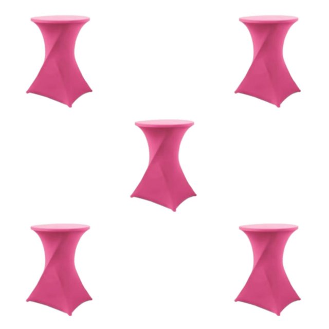 Youkk Easy Wash Stretch High Table Cover Versatile And Fitting For Hotel Wedding Party Rose Red 5Set