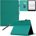 thumbnail image 1 of GSFY Case for All-new 7" Kindle Paperwhite 12th Gen & Kindle Colorsoft Signature Edition 2024 Release, Smart Premium PU Leather Wallet Stand Protective Cover Auto Sleep Wake, Peacock Green, 1 of 7