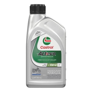 Castrol Actevo X-tra 4-Stroke Semi-Synthetic Motorcycle Oil 10W40, 946-mL