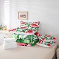 thumbnail image 4 of Erosebridal Ensemble de Literie 3D Melon D\'eau Grand Lit, Ensemble de Lit Thème Fruit, Blanc Rouge Vert, Réversible 7 Pcs, 4 of 5