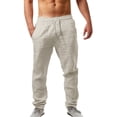 thumbnail image 1 of Kcodviy Men's Elastic Pants Solid Star Apparel Color Breathable Loose Casual Simple Apparel Pants Track Pants Short athletic Fit Pants Men Sippers for S, 1 of 7