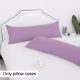 thumbnail image 4 of PiccoCasa 2Pcs Body Pillowcases Microfiber Pillow Covers, Queen Violet, 4 of 9