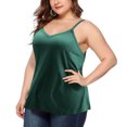 thumbnail image 2 of ohmzyzo Womens Plus Size Tank Tops V Neck Sleeveless Cami Adjustable Spaghetti Strap Camisole Summer Basic Tank Shirts, 2 of 6