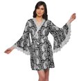 thumbnail image 1 of Moomaya Peignoir Imprimé pour Femmes Robe de Chambre Courte en Coton Peignoir d'Été, 1 of 6