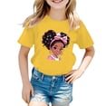 thumbnail image 1 of PMVFHDE Hauts pour Filles Hauts pour Fille Hauts pour Fille T-Shirts Tendance pour Fille T-Shirts Graphiques pour Filles T-Shirts Graphiques pour Enfant T-Shirt Graphique pour Filles Col Rond Manches Courtes T-Shirt Jaune, 11-12 Ans, 1 of 5