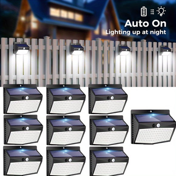 PENGX Solar Powered Motion Sensor Lights 138 LED Dusk Till Dawn Outdoor Security Lights with 3 Lighting Modes Waterproof for Garden Fence Deck Porch Garage
