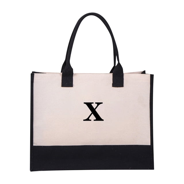 Canvas Beach Bag With Adjustable Crossbody Strap And Matching Makeup Bag For Women Birthday Gift