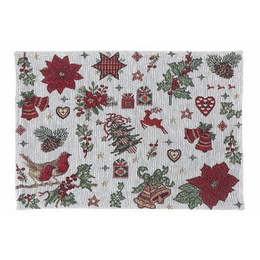 Tapestry Placemat (Festivités De Vacances) (13 X 18) - Ensemble De 12