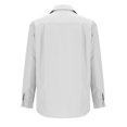 thumbnail image 4 of RXIRUCGD Blouse à Manches Longues pour Hommes, Mode Décontractée, Couleur Unie, Boutons, Poches, Col Rabattu, Blanc, Taille : 3TG, 4 of 5
