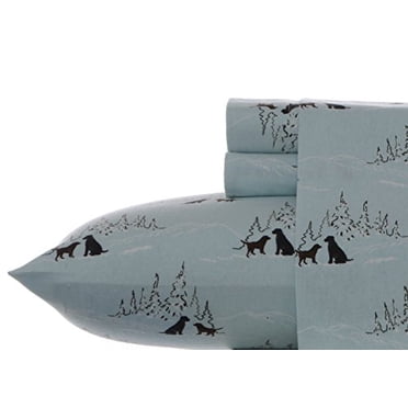 Eddie Bauer King Flannel Sheet set Dog Friends