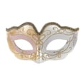 thumbnail image 1 of GDREDA Gold Foil Half Face for Exclusive Masquerade and Elegant White,One Size, 1 of 2