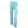 thumbnail image 4 of AherBiu Pantalon Cargo Grande Taille pour Femmes Taille Haute Extensible Ample Randonnée Jambes Larges Extérieur, 4 of 5