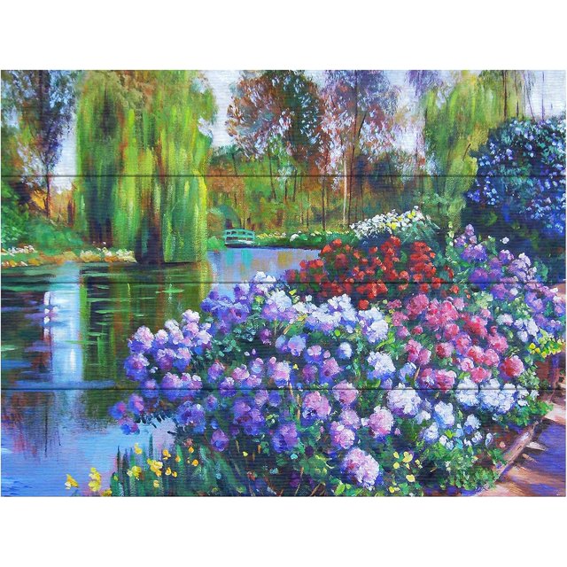 Trademark Fine Art Promise of Spring by David Lloyd Glover, Wood Slats 12x16, Multi-Color