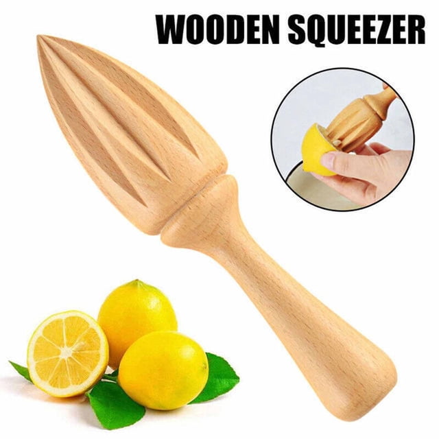 Wooden Manual Lemon Juicer Log Juice Squeezing Tool Kitchen Utensils