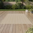 thumbnail image 2 of Mainstays 6 ft. x 8 ft. Tan and Grey Needlepunch Jute Outdoor Rug, Silver Mist, 2 of 9