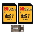 thumbnail image 2 of Kodak 32GB Class 10 UHS-I SDHC Memory Card (2-Pack) Bundle with Focus USB Card Reader (3 Items), 2 of 12