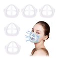thumbnail image 1 of Support de Masque en Silicone, Cadre de Soutien Interne pour Masque en Tissu Fait Maison, Trou de Masque Frais, Plus d'Espace, Respiration Confortable, Lavable et Réutilisable, 5 Pcs, Transparent, 1 of 5