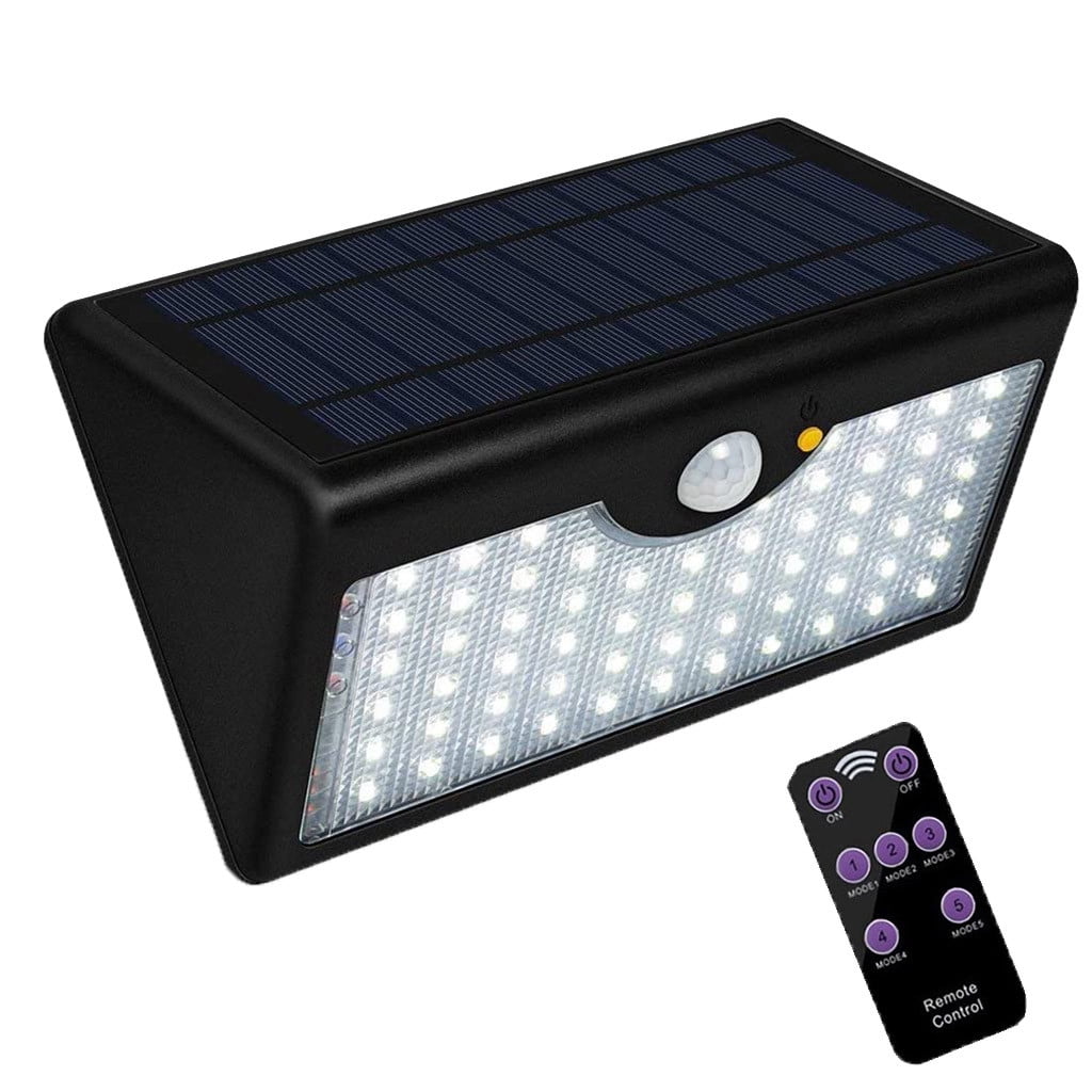 TopLLC Solar Lights Outdoor Bright Solar Power Light Motion Sensor Garden Outdoor Security Wall 60 LED Solar Powered Waterproof Garden Lights for Yard Patio Lawn